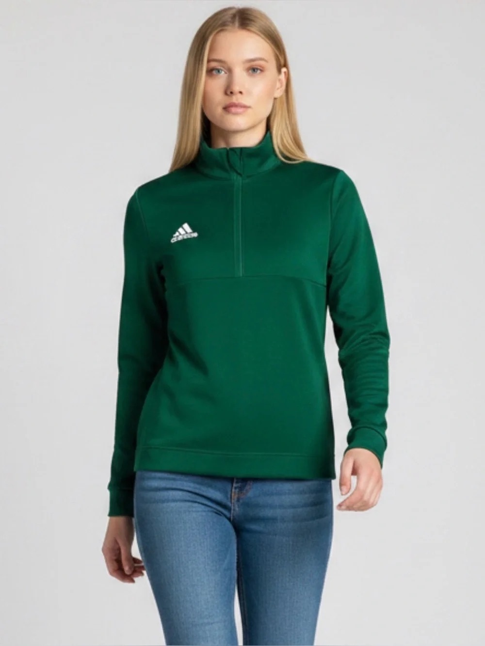 adidas Aeroready Teal Quarter-Zip Pullover Size L
